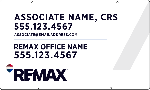 Reflective Hanging Associate Name w CRS Sign Panel, 18h x 30w, 3mm Aluminum Composite